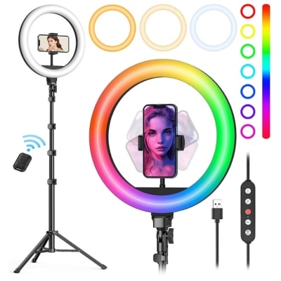 10" Ring Light with 72" Extended Phone Holder