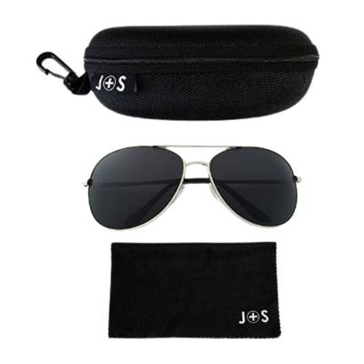 J + S Premium Military Style Classic Aviator Sunglasses